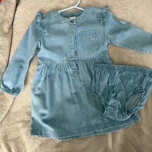 Carter's Blue Denim Kids Dress with Bloomers